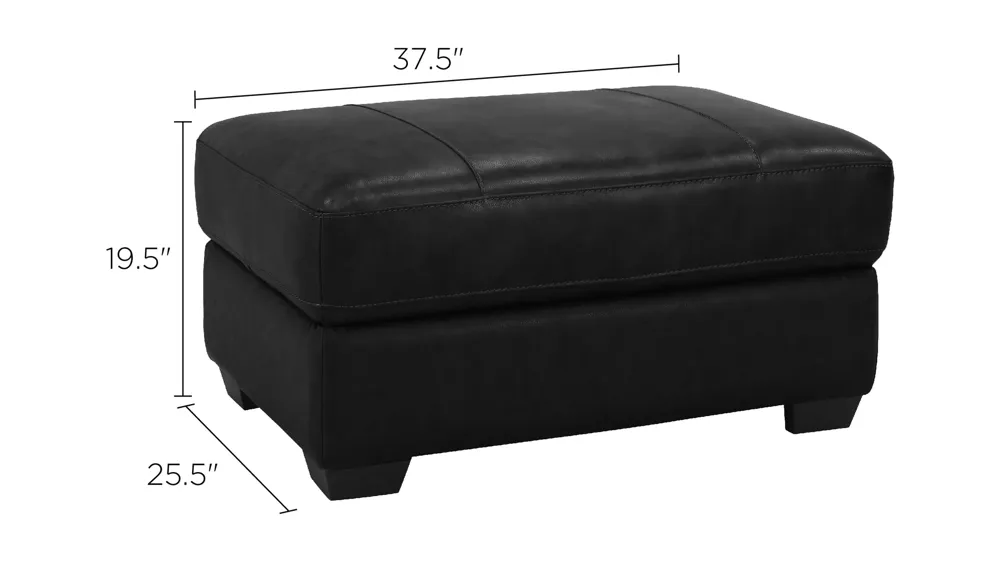 Cocktail Ottoman w/ Casters Dimensions