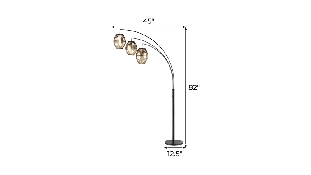 Maui Arc Lamp Dimensions