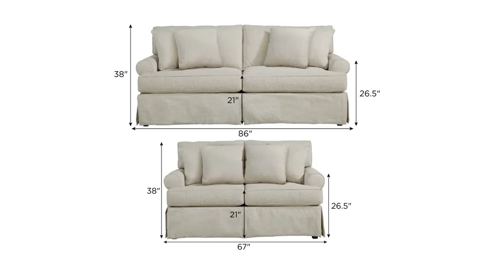 Lakeside Living Room Set Dimensions