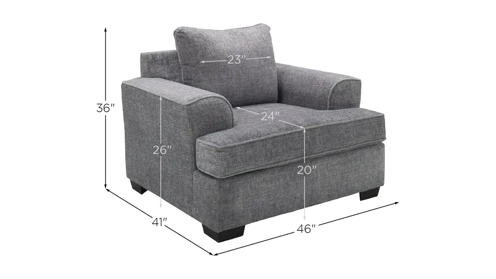 Greystone Chair and a Half Dimensions