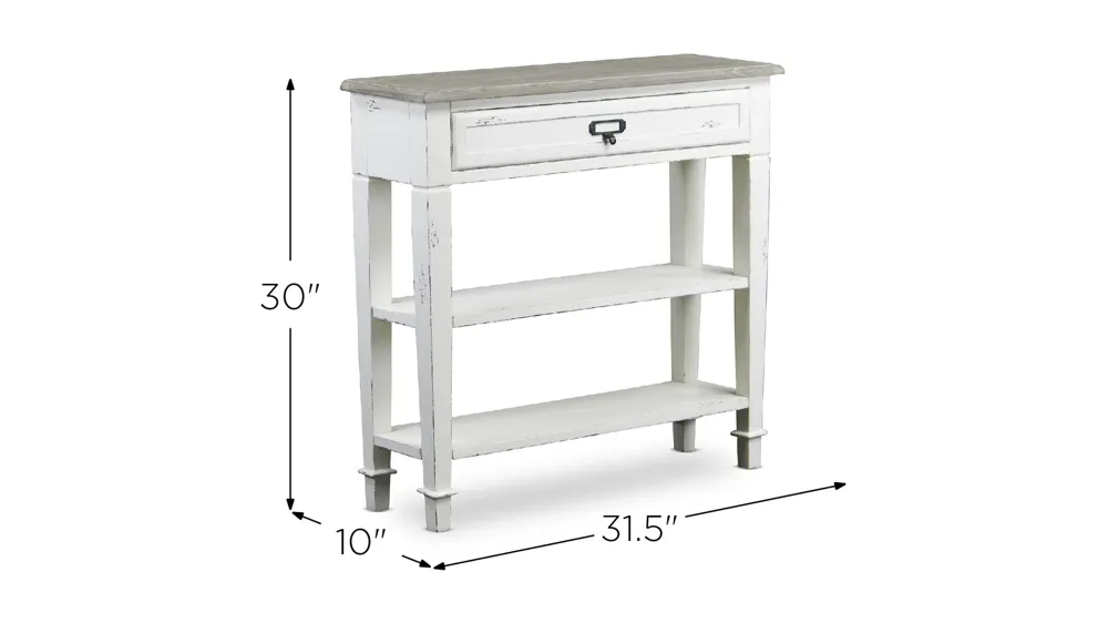 Dauphine Console Table-1 Drawer Dimensions
