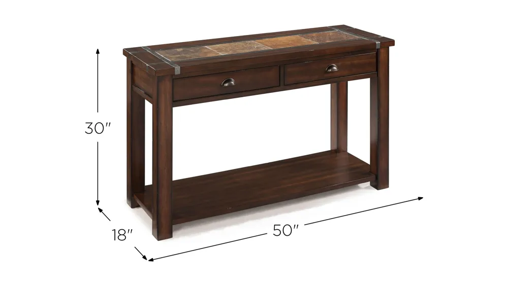 Monarch Roanoke Sofa Table Dimensions