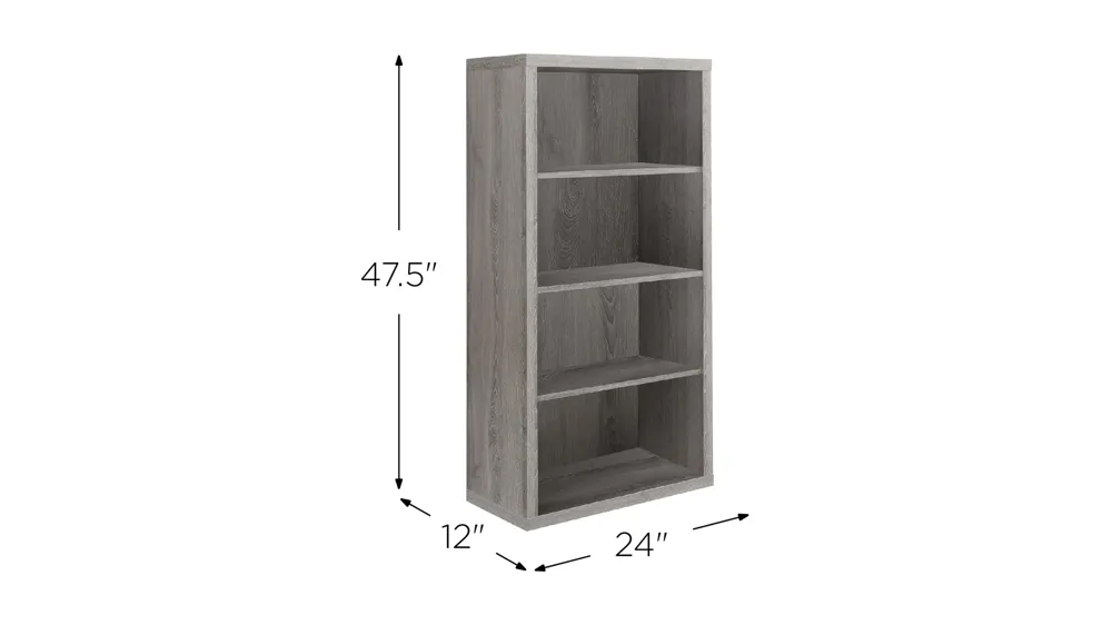 Monarch 48" Bookcase Dimensions