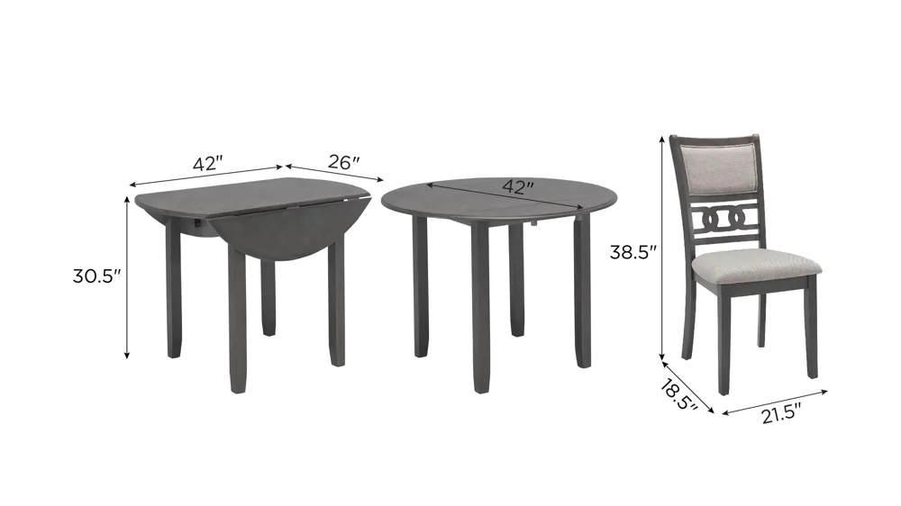 Millie 3-pc. Dining Set Dimensions