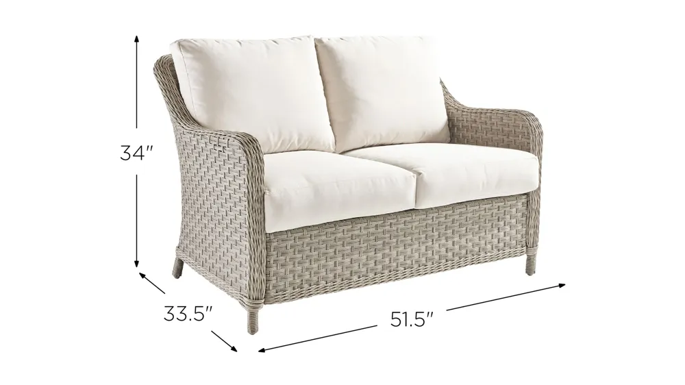Mayfair Outdoor Loveseat Dimensions