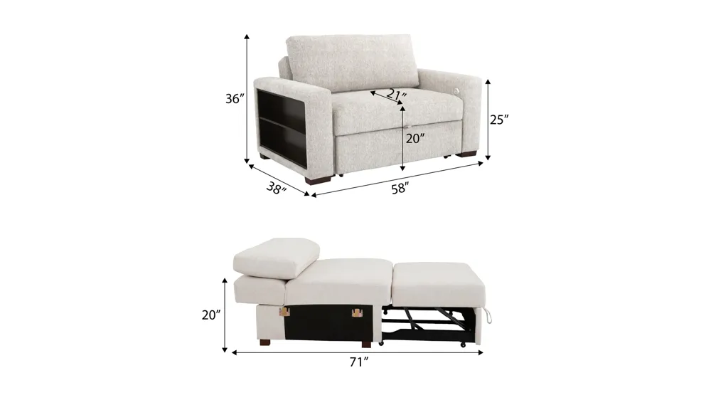 Juniper 2-pc. Chair and a Half Dimensions