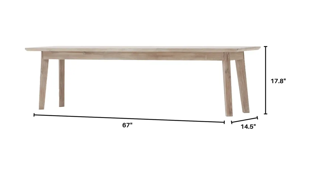 Gia Bench Dimensions