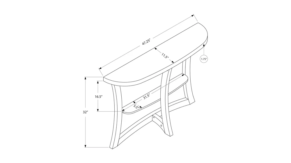 Betty Hall Console Dimensions