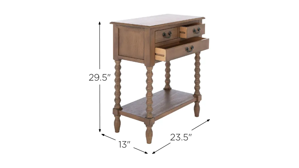 Mycha 3 Drawer Console Table Dimensions