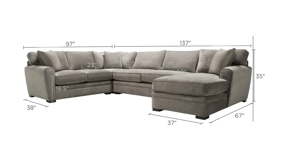 Artemis II 4-pc. Sectional Dimensions