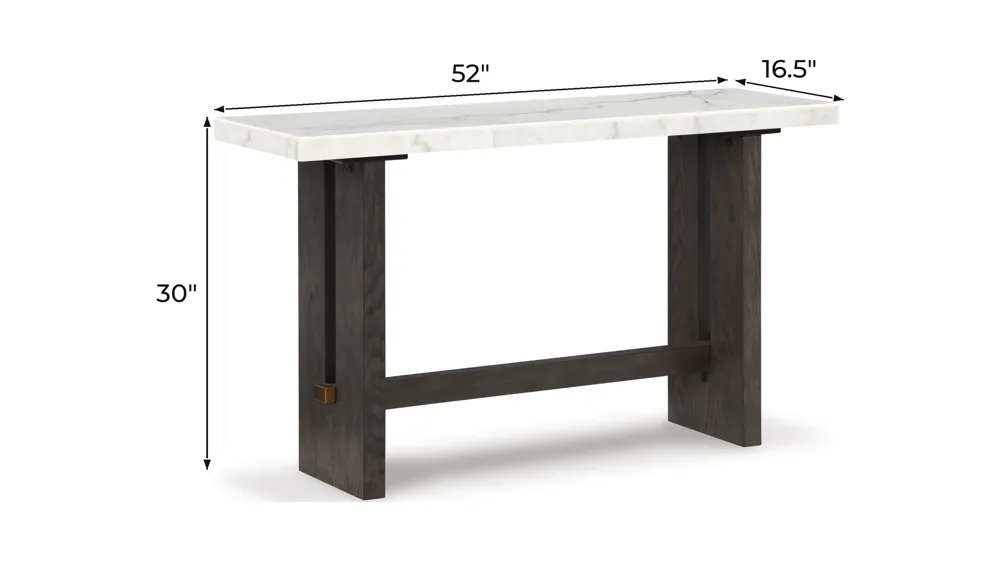 Burkhaus Marble Top Sofa Table Dimensions