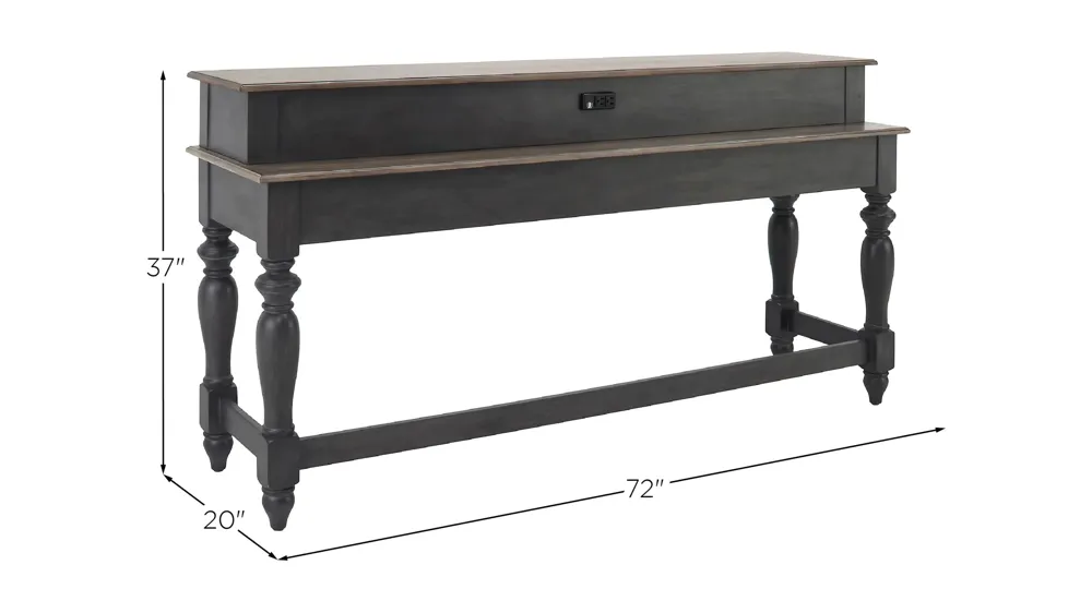 Charleston Rectangular Console Bar Table Dimensions