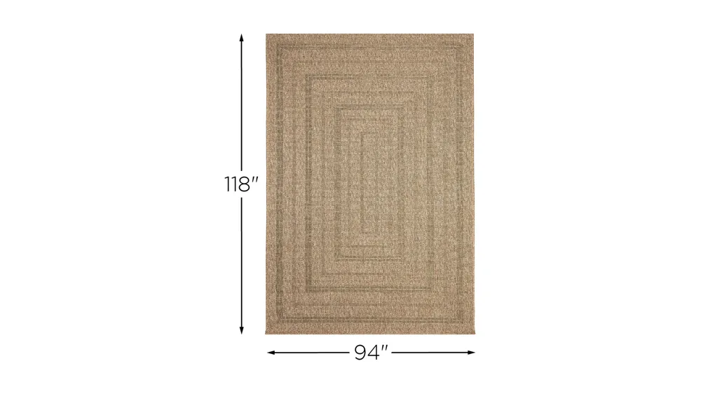 Sahara Multi Border Indoor/Outdoor Rug Dimensions