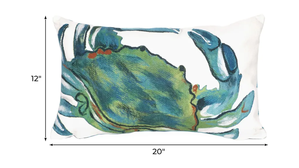 Liora Manne Visions III Blue Crab Pillow Dimensions