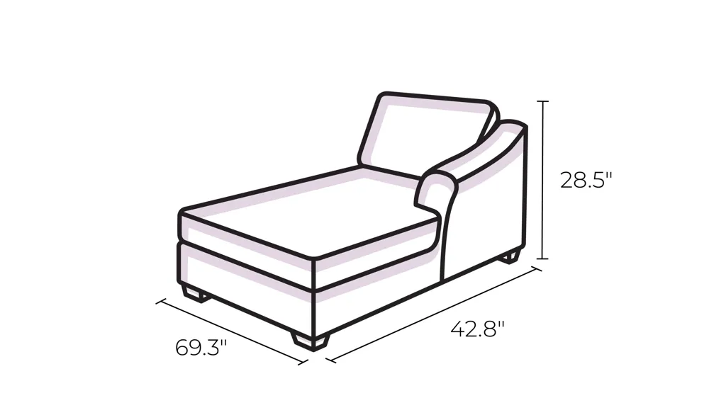 Seraphina Modular Chaise Dimensions