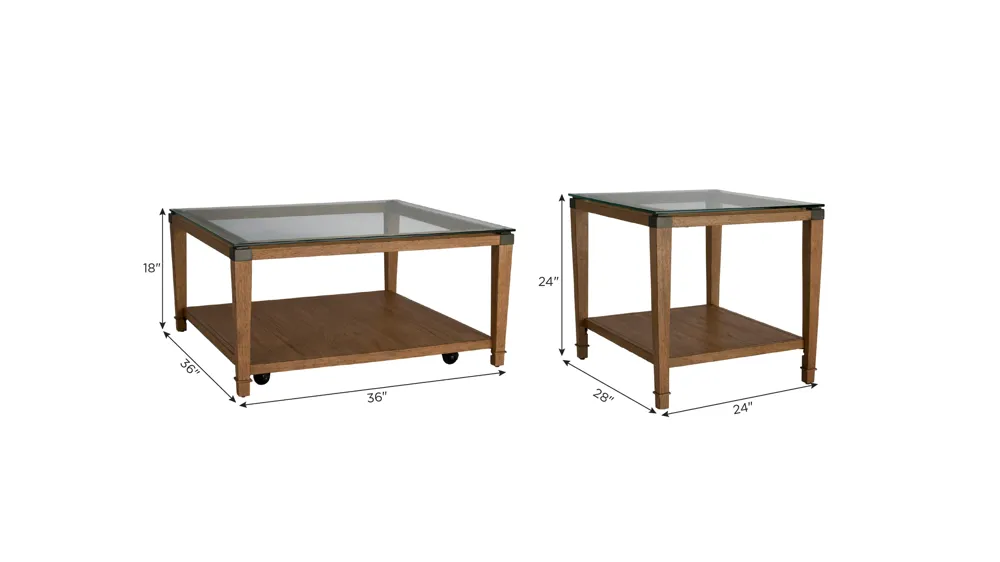 Emery 3-pc. Occasional Tables Dimensions