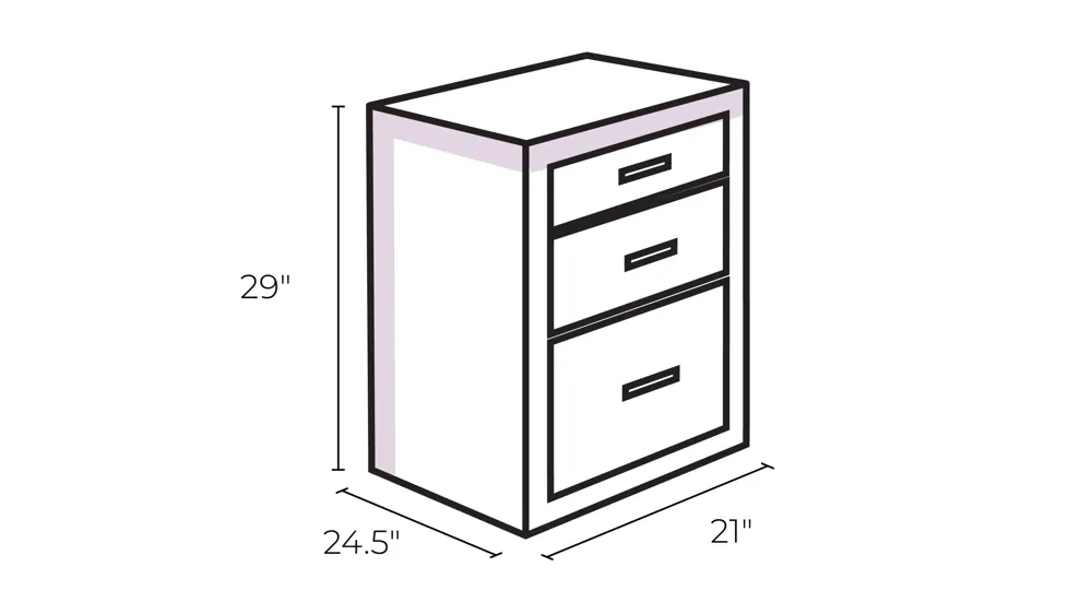 Huntington Oxford Two Drawer File Cabinet Dimensions