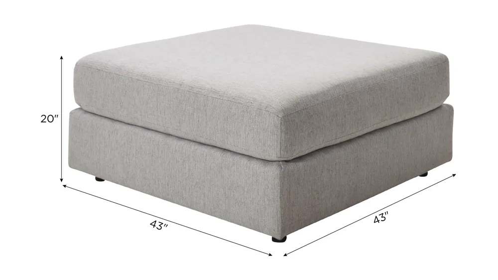 Durango Bumper Ottoman Dimensions