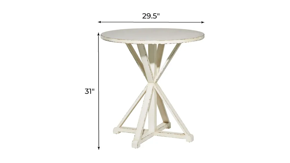Ivy Collection Hourglass Accent Table Dimensions