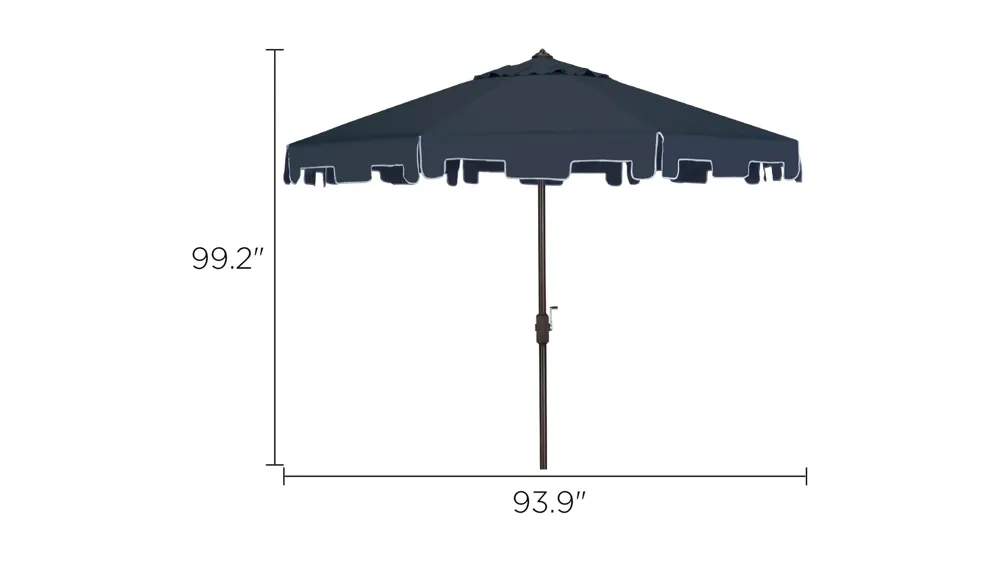 Zimmerman 9' Outdoor Market Umbrella Dimensions