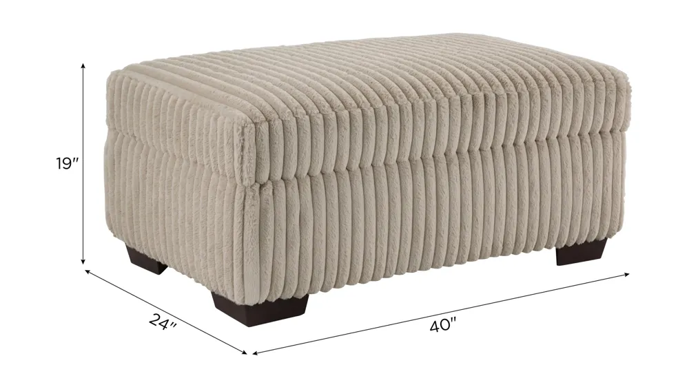 Damien Storage Ottoman Dimensions