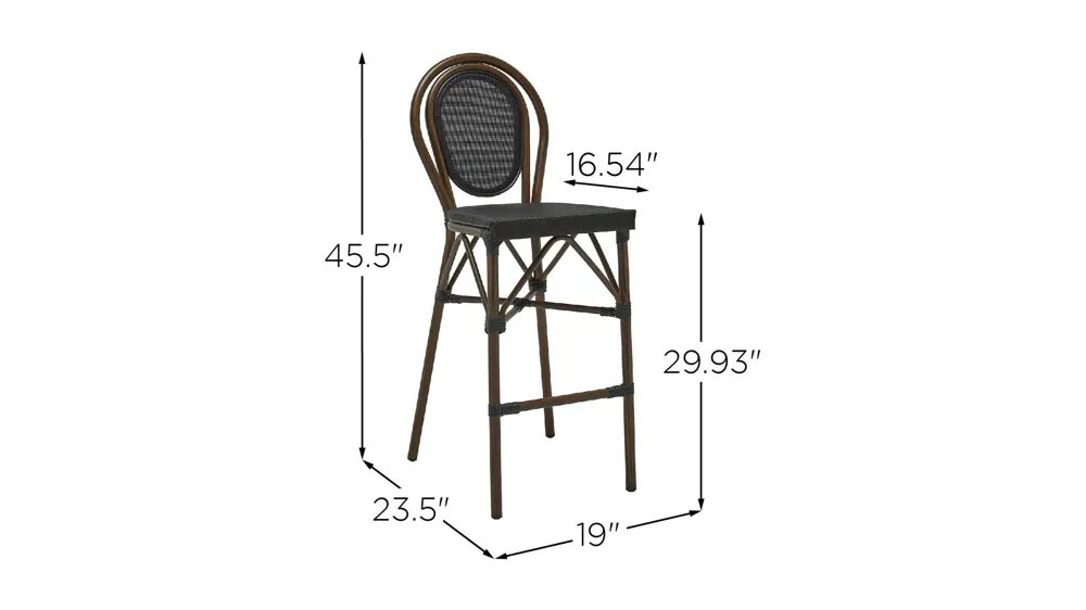 Erlend Bar Stool Dimensions