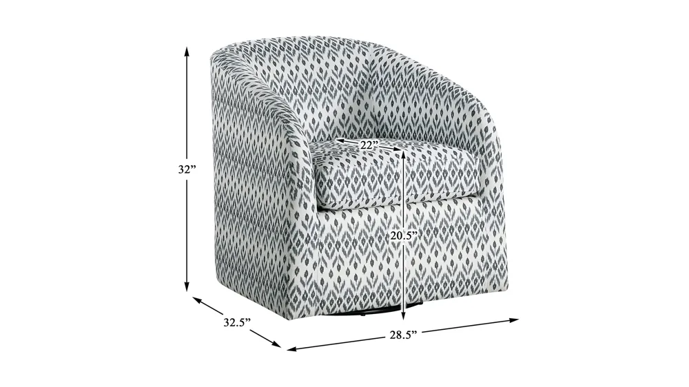 Avina Swivel Chair Dimensions