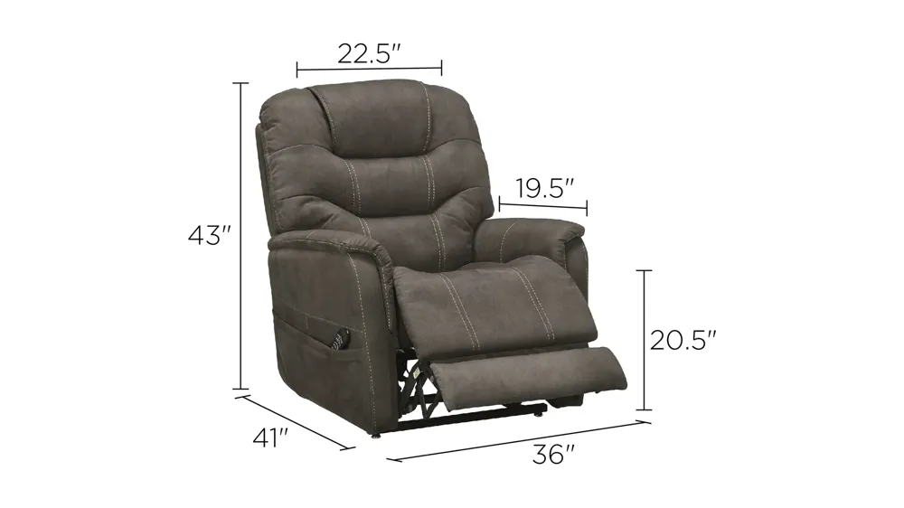 Declan Power-Lift Recliner Dimensions