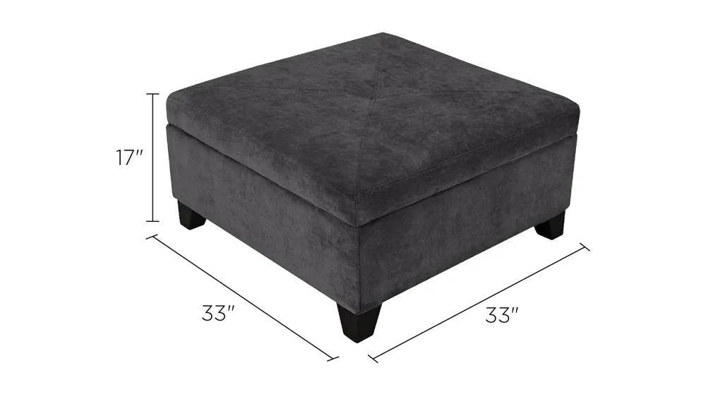 Artemis II Storage Ottoman Dimensions