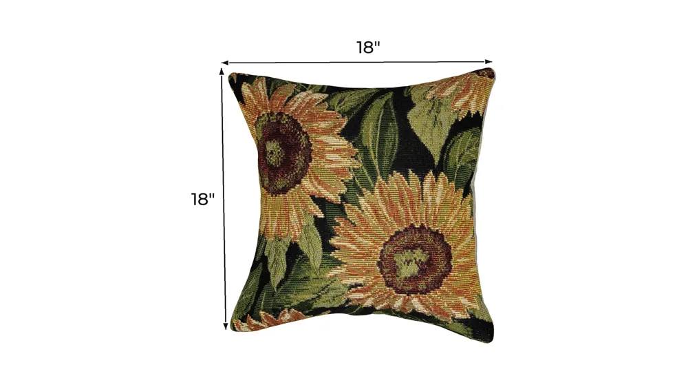 Marina Sunflower Accent Pillow Dimensions
