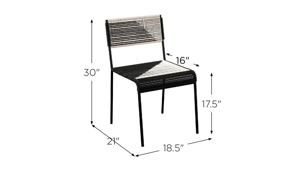 San Pedro Outdoor Chairs - Set of 2 Dimensions