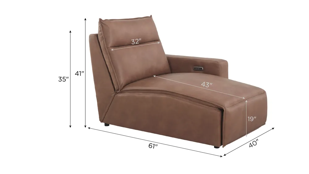 ModularTwo Right Arm Facing Dual Power Chaise | Raymour & Flanigan