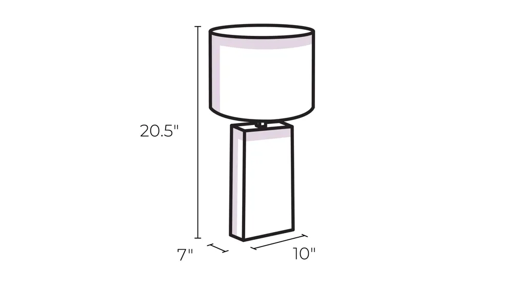 Derser Table Lamp Dimensions