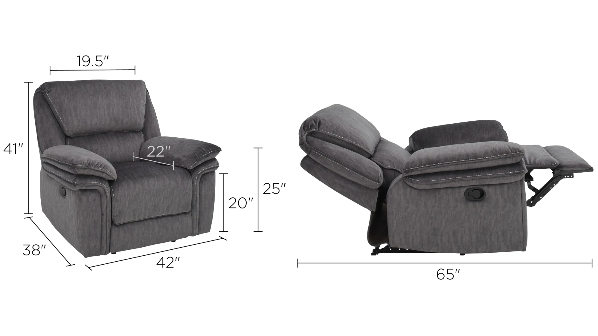 Portman microfiber reclining sofa deals