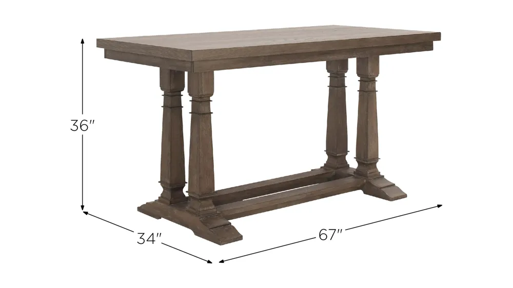 Londyn Counter-Height Dining Table Dimensions