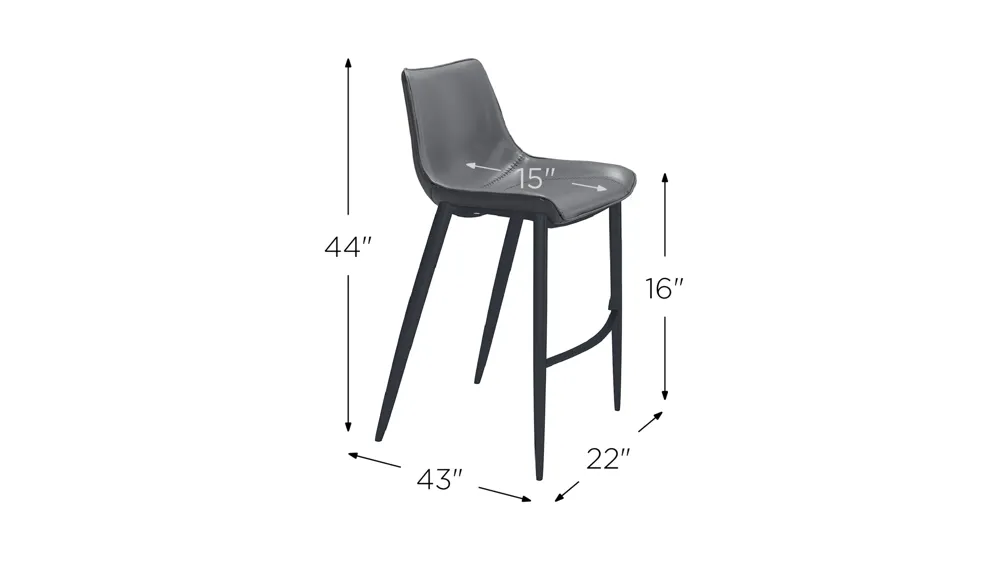 Magnus Barstool - Set of 2 Dimensions