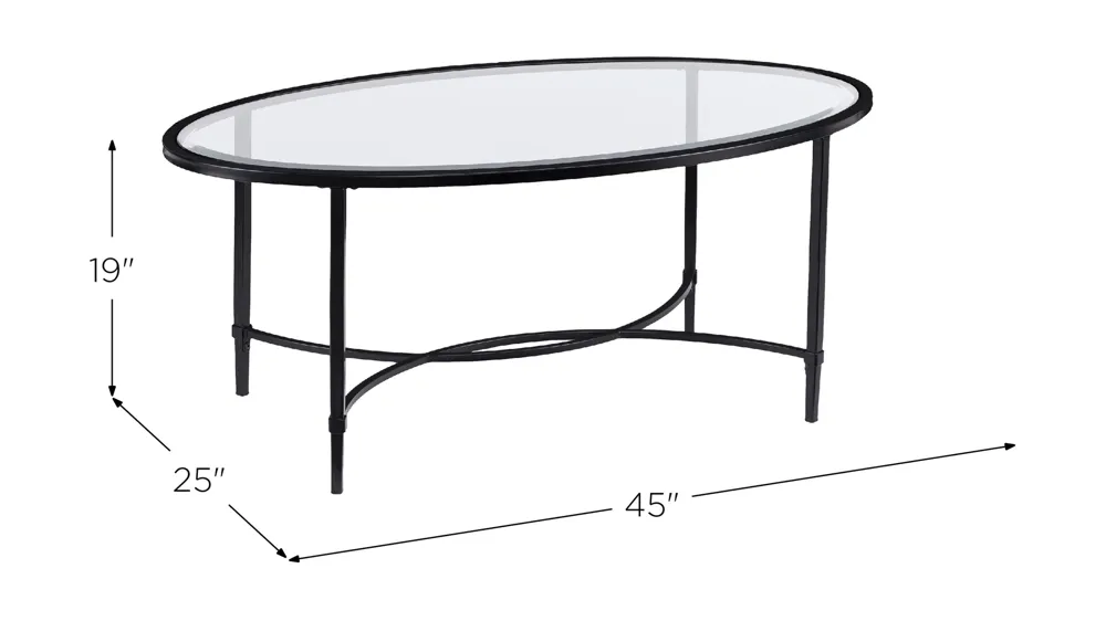 Fallon Oval Cocktail Table Dimensions