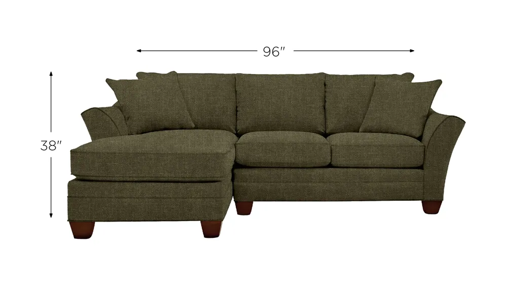 Foresthill 2-pc. Left Hand Chaise Sectional Sofa Dimensions