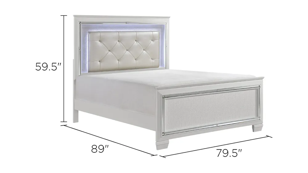 Brambley Bed w/ LED Lights Dimensions