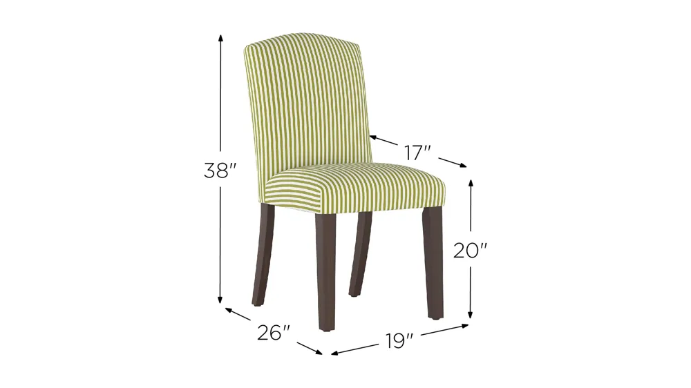 Merry Upholstered Arched Back Dining Chair Dimensions