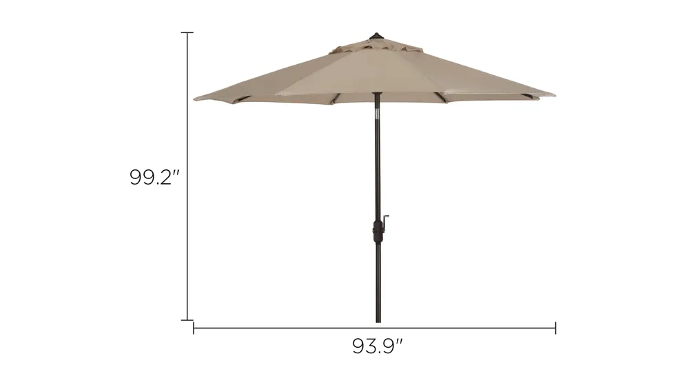 Ortega 9' Outdoor Umbrella Dimensions