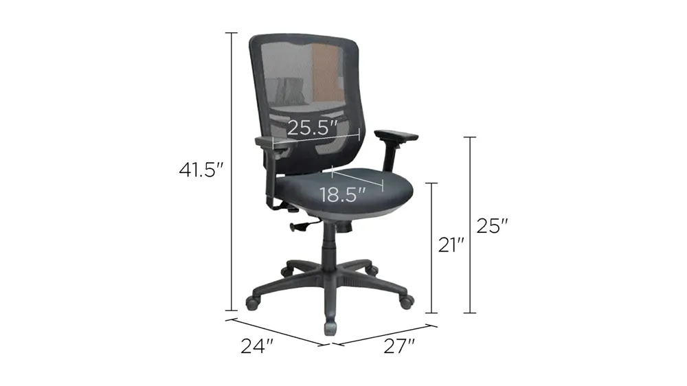 Tempur-Pedic Mesh Back Home Office Chair Dimensions