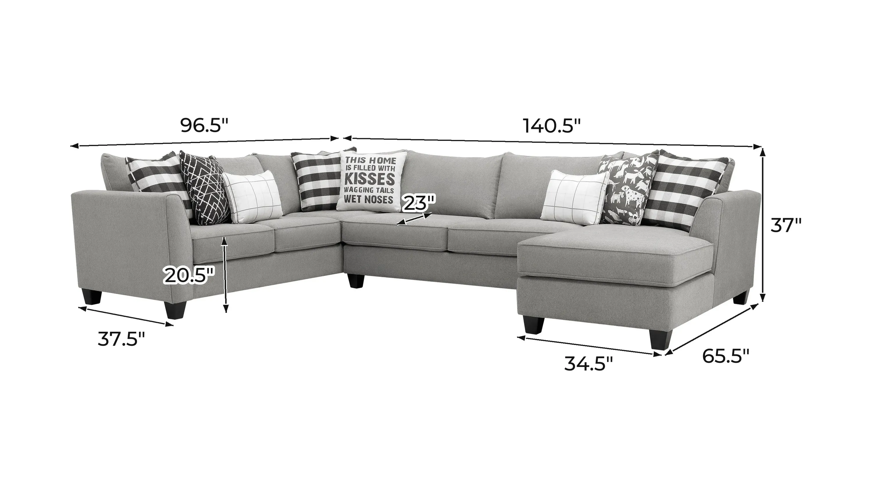 Daine 3-pc. Sectional Sofa | Raymour & Flanigan