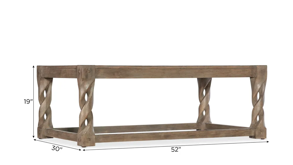 Commerce & Market Jack O'bein Cocktail Table Dimensions