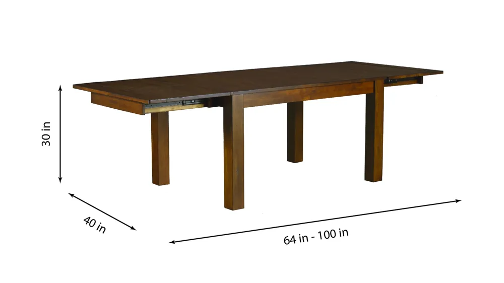 Mirabelle 2-Leaf Dining Table Dimensions