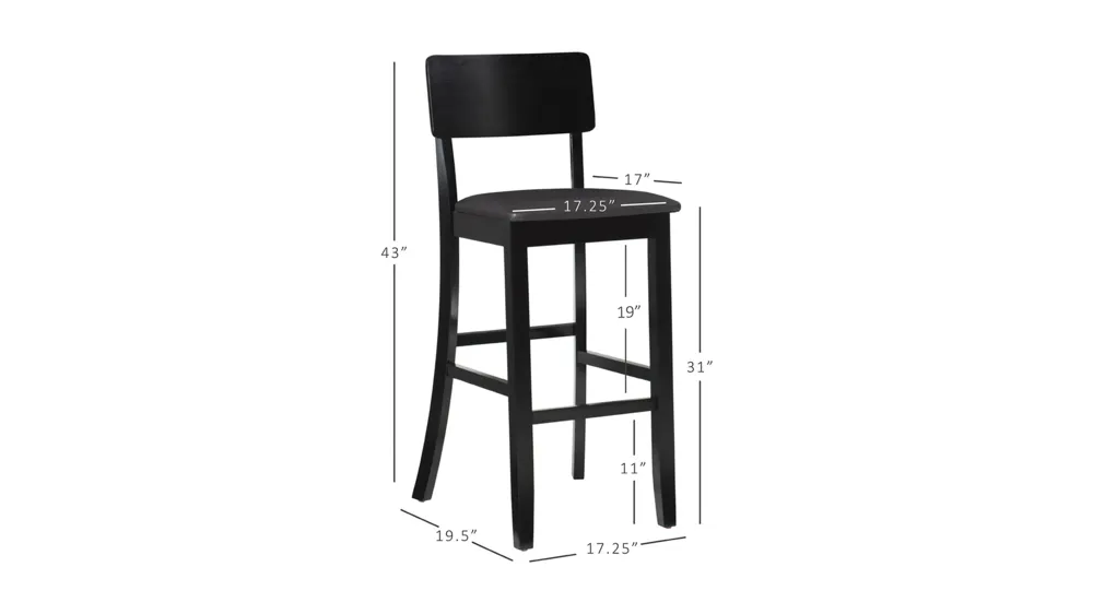Torino Bar Stool Dimensions