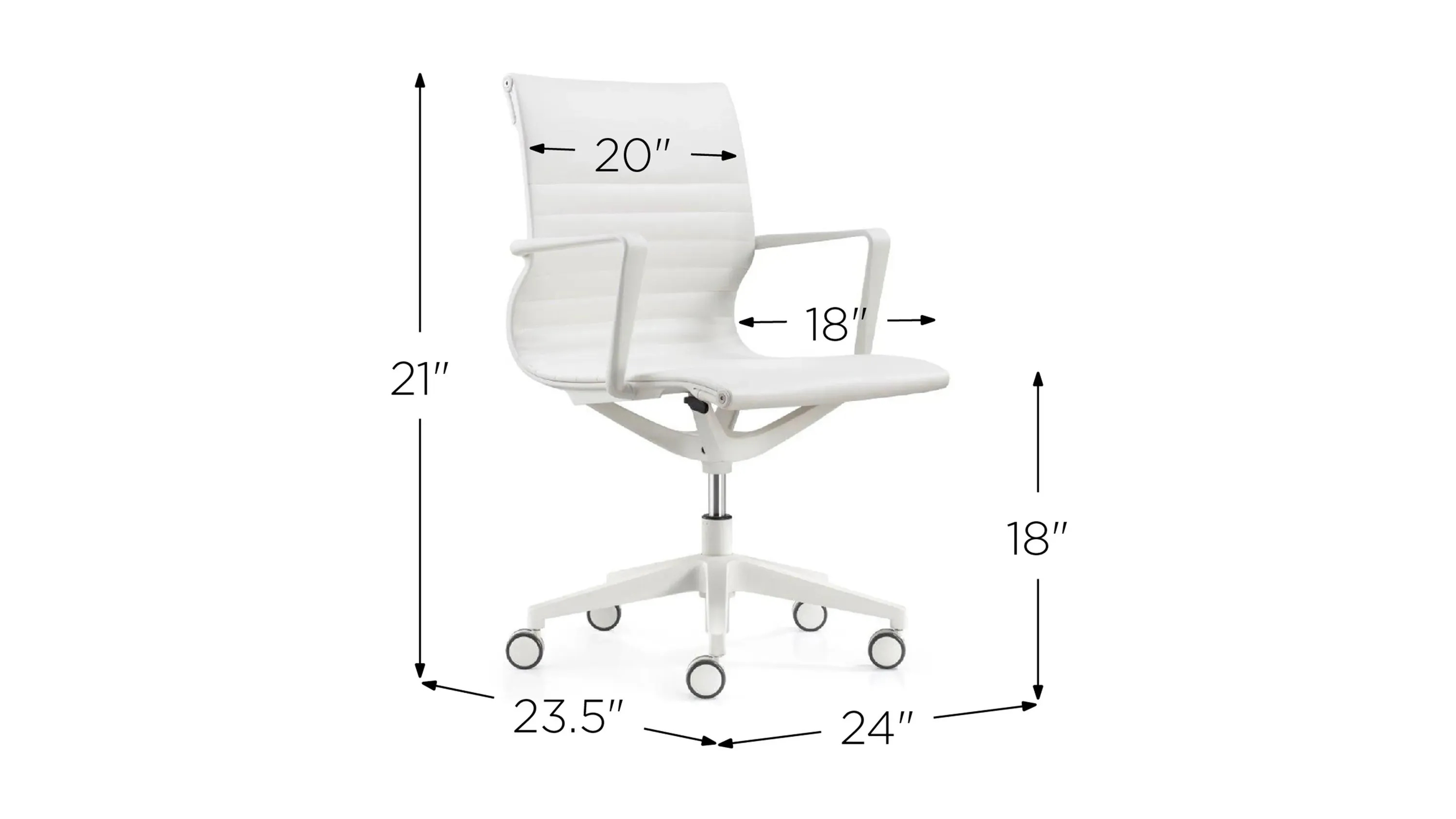 Kinetic White Frame Office Chair | Raymour & Flanigan