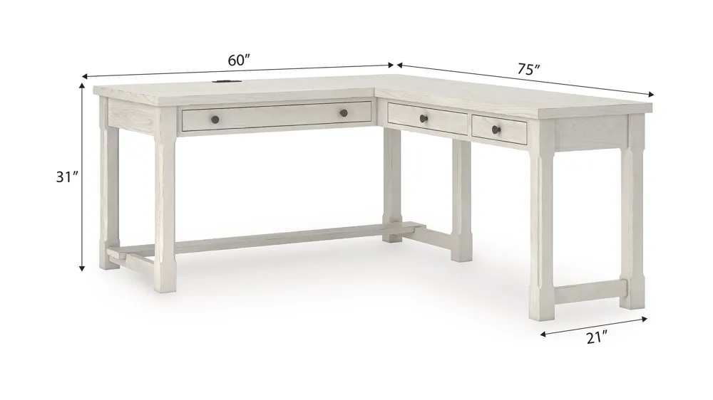 Robbinsdale 2-pc. L-Desk Dimensions
