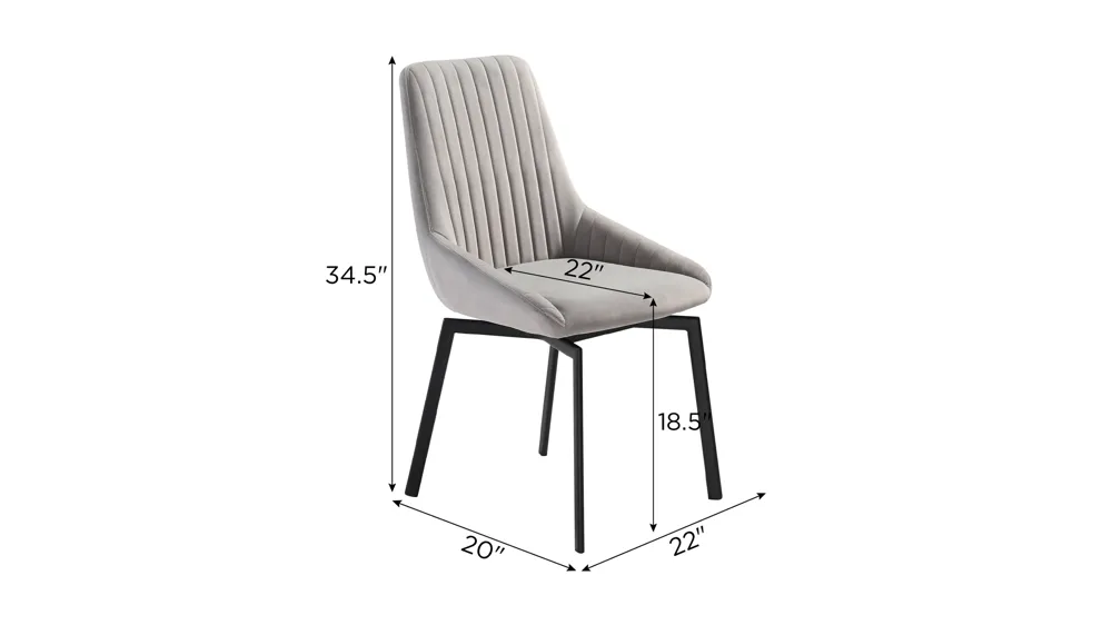 Susie Dining Chair - Set of 2 Dimensions
