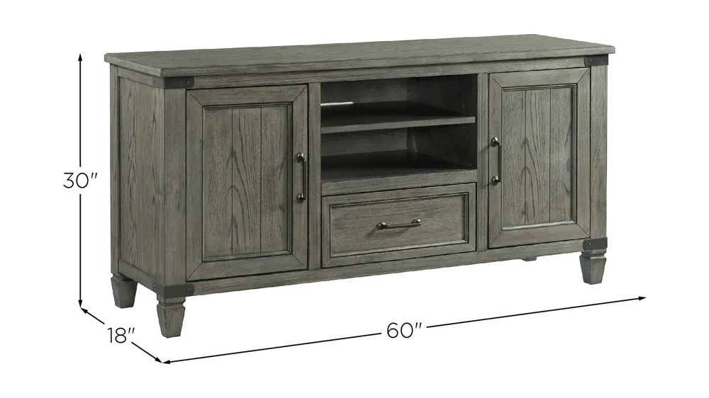Foundry 60" TV Console Dimensions